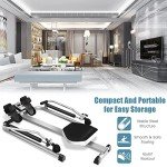 Rowing Machines for Home Use SPORFIT Compact Portable Folding Rower Machine with Adjustable Hydraulic Resistance & LCD Monitor, Soft Seat Row (EL-0703)