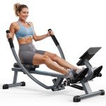 UKEEP Compact Full Motion Rowing Machine, Dual-Oar 350 LB Weight Capacity, Heavy-Duty Rail, Strengthen Lats for Greater Back Width and Thickness Full-Body Workout