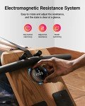 MERACH Foldable Wooden Rowing Machine, Water Electromagnetic Rower Machine for Home Use, Exclusive App Lifetime Membership, Patented Space Saver, MERACH Go Technology, 950