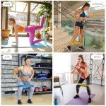 Resistance Loop Exercise Bands for Home Fitness, Yoga Pilates, Stretching, Strength Training, and Physical Therapy - Elastic Bands Set Workout Bands for Women&Men - Colorful