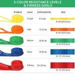 WIKDAY Resistance Bands, Pull Up Bands, Workout Bands for Exercise, Thick Heavy Resistance Band Set with Door Anchor, Elastic Bands for Body Stretching, Training at Home/Gym for Men & Women