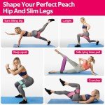 WALITO Resistance Bands for Legs and Butt, Fabric Exercise Loop Bands Yoga, Pilates, Rehab, Fitness and Home Workout, Strength Bands for Booty