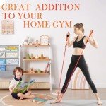 EASYMAKE Resistance Bands, Exercise Bands, Workout Bands with Handles, Door Anchor and Ankle Straps, Resistance Bands for Working Out Strength Training, Physical Therapy, Shape Body, Yoga, Home Gym