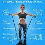 Resistance Bands Set. 5 Pack Non-Latex Physical Therapy, Professional Elastic Band. Perfect for Home Exercise, Workout, Strength Training, Yoga, Pilates, Rehab or Gym Leg Upper, Lower Body