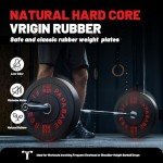 Papababe Olympic Bumper Plates Set - 140 lbs