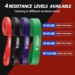 LEEKEY Resistance Bands, Exercise Bands Pull Up Assist Bands - Workout Bands Set - Mobility Band Powerlifting Bands for Men and Women Fitness Training, Physical Therapy,Home Workouts