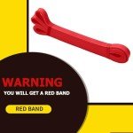 ROSAPOAR Resistance Band Pull up Band Fitness Exercise Bands Natural Latex for Workout Body Stretch Powerlifting Band Fitness Sport Training at Home/The Gym - Red