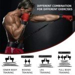 OYINDIZ Boxing Resistance Bands, Leg Strength and Agility Speed Resistance Bands Trainer Exercise Power Punch Pro for MMA, Karate Combat, Boxing Basketball Football Training Equipment