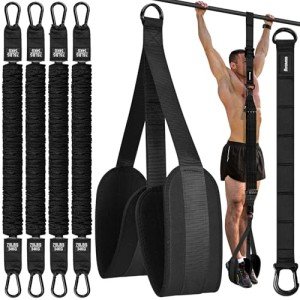 Pull Up Assistance Bands, Resistance Bands for Pull Up Bar Workout, Adjustable Heavy Duty Pull Up Assist Equipment with 4 Assistance Bands, Home Gym Strength Training, Fitness Exercise Best Partner