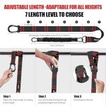 Pull Up Assistance Bands 260lbs, Heavy Pull Up Bands Resistance Bands for Pull Ups Working Out with Feet Rest, Pull Up Bar Bands Assistance Bands Strength Training Workout Equipment, Height Adjustable