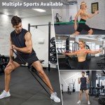 YONKFUL Pull Up Assistance Bands Set 120 LBS - 200 LBS, Long Resistance Bands for Pull Ups Working Out, Gym Workout Bands for Men Exercise Muscle Training and Shape Body - Carry Bag Included