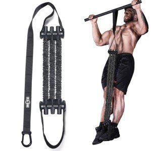 Innstar Pull Up Assistance Bands, 3 Heavy-Duty Adjustable Pull Up Bands Set, Pull Up Bands Assistance Bands for Enhanced Strength Training - Patent (Black 165lbs Adjustable Resistance)