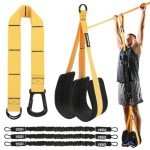 Adjustable Pull Up Assistance Bands with Fabric Feet Mats for Strength Training, Pull-Up Bar Workouts, and Resistance Training