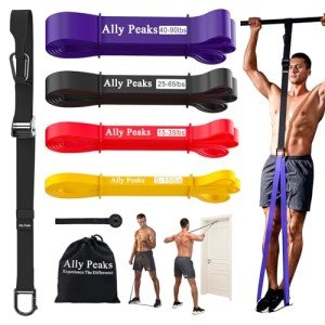 Ally Peaks Pull Up Assistance Bands System,Up to 410 lbs Assistance, Resistance Bands,Adjustable and Replaceable Pull Up Assist Band,Assisted Pull Up Resistance Bands for Pull Up Assist Push Up Assist