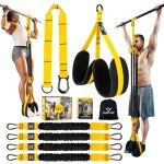 Pull Up Assistance Bands, Heavy-Duty Pull Up Resistance Bands of Adjustable Resistance & Height with Dual Stable Foot Support Pedals, Support to Assist Beginners in Pull Up Workout(70-280LBS) -Yellow