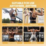 Adjustable Pull Up Assistance Bands with Fabric Feet Mats for Strength Training, Pull-Up Bar Workouts, and Resistance Training