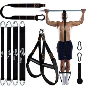 Fitarc Pull Up Assistance Bands Set,Pull Up Assist Strap with Handle,14 Levels of Assistance Up to 300LBS