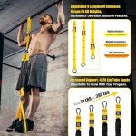 Pull Up Assistance Bands, Heavy-Duty Pull Up Resistance Bands of Adjustable Resistance & Height with Dual Stable Foot Support Pedals, Support to Assist Beginners in Pull Up Workout(70-280LBS) -Yellow