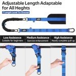 Pull Up Assistance Bands, Heavy Duty Assisted Pull Up Bands for Pull Up Assist, Adjustable Weight/Size with Fabric Feet Mats, Upgrade Pull Up Assist Bands for Strength Training