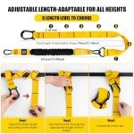 Pull Up Assistance Bands, Heavy-Duty Pull Up Resistance Bands of Adjustable Resistance & Height with Dual Stable Foot Support Pedals, Support to Assist Beginners in Pull Up Workout(70-280LBS) -Yellow