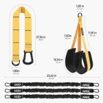 Adjustable Pull Up Assistance Bands with Fabric Feet Mats for Strength Training, Pull-Up Bar Workouts, and Resistance Training