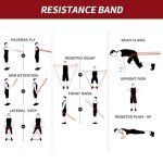 WHATAFIT Resistance Bands, Exercise Bands，Pull up Assistance Bands, Work Out Bands for Men and Women Fitness, Strength Training Home Gym Equipment,red,Yellow,Black,Purple