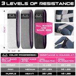 Fabric Resistance Bands for Working Out - Exercise Bands for Women and Men, Booty Bands for Legs and Butt, Yoga, Pilates, Rehab, Fitness and Home Workout