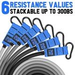 Heavy Exercise Bands Resistance Bands Set for Working Out, 300lbs Fitness Workout Bands with Handles, Door Anchor, Leg Ankle Straps, Home Gym Workout Equipment for Men Strength Training Stretching