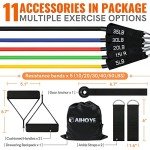 Resistance Band Set Workout Resistance Bands with Handles Stretch Bands for Exercise Bands Workout Bands Resistance Bands for Working Out Fitness Bands Work Out Bands Ligas Para Hacer Ejercicio