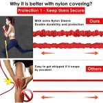 Resistance Bands, 15 Pieces Exercise Elastic Bands Set, 20lbs to 40lbs Resistance Tubes with Heavy Duty Protective Nylon Sleeves Anti-Snap for Fitness SUPALAK