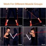 Resistance Bands Set, himaly Exercise Bands Workout Bands with Handles, Door Anchor, Carry Bag, Legs Ankle Straps for Strength Training, Exercise Bands Set for Home Gym Outdoor
