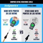 Bodylastics PRO Series Resistance Band Set - 5 Bands, Handles, Ankle Straps, Door Anchor, Carry Bag Heavy-Duty Stretch Exercise Bands-Patented Clips and Snap Reduction Tech (190 Lbs Max Resistance)