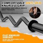 47" EZ Curl Barbell for Home Gym Workouts