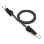 Black Mountain Products Resistance Band Set with Door Anchor, Ankle Strap, Exercise Chart, and Carrying Case, 48"