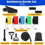 Portable Door Anchor Strap with Resistance Bands Set