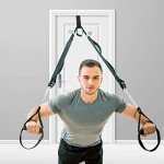 Sumind 4 Pieces Door Resistance Bands Cable Door Foam Exercise Training Strap Over Door for Workout Fitness