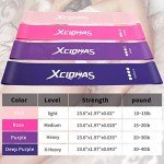 XCLOHAS Mini Loop Resistance Bands Set of 4 for Women Legs and Arms,12 inch Peach Color Exercise Band Loops Yoga Pilates Stretch Training Workout Bands with Manual Home Gym Fitness Equipment