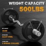 47" Olympic EZ Curl Bar for Weight Lifting