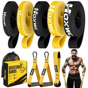 Resistance Bands, Heavy Duty Pull Up Resistance Band with Door Anchor, Handles, Exercise Bands for Working Out Men&Women, Ideal for Pull Up, Muscle Training, Physical Therapy, and Home Workouts