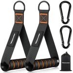 RENRANRING Gym Exercise Handles, Replacement Handle Attachments for Cable Machine Pulleys, Resistance Band and Strength Trainer, Pull Down Workout Accessories, Home Gym Add On Equipment