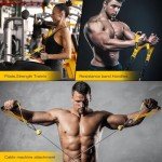 Ayombo Gym Equipment, Cable Attachments for Gym, Home Workout Equipment Machine Grip Attachments, Resistance Bands Handles for Weight Strength Trainer, Gym Heavy Duty Exercise Handle for Men