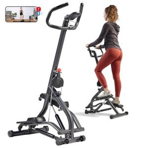 Sunny Health & Fitness Adjustable Stepper with Dumbbells