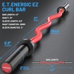 E.T. Energic 47" Olympic EZ Curl Barbell