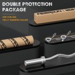 47" Olympic EZ Curl Bar for Weight Lifting