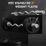 47" Olympic EZ Curl Bar for Weight Lifting