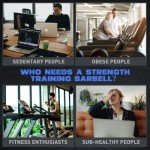 47" Olympic EZ Curl Bar for Weightlifting