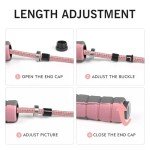 Adjustable Weighted Jump Rope for Fitness (Pink)
