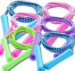 Colorful Adjustable Jump Rope Set for Kids