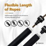 FEECCO Adjustable 1/2 lb Weighted Jump Rope