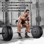 Yes4All Olympic Rubber Bumper Plate Set - 100LB